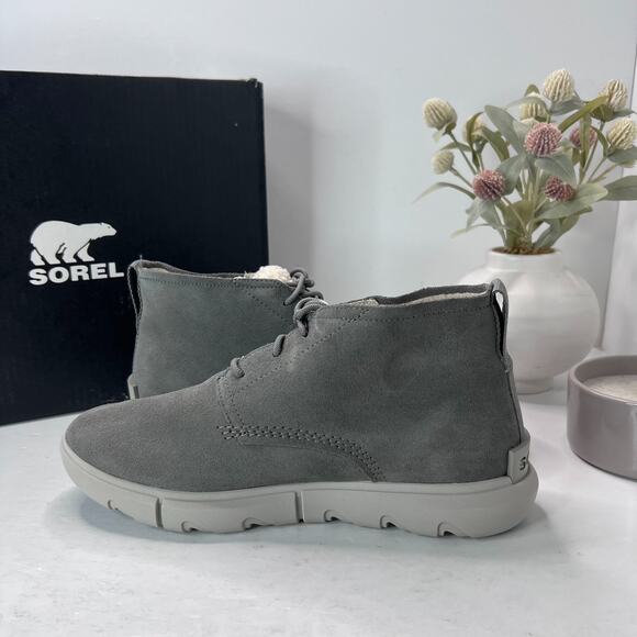 Sorel Explorer Next Drift Waterproof Chukka Boots Lace Up Gray Women's 10 NWB - Picture 6 of 9
